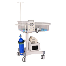 Hospital baby trolley with resuscitator Hospital baby transfer cart MJX20